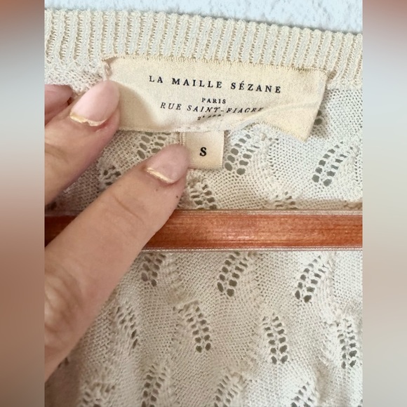 Sezane Philippe Cardigan in Cream - Small - Picture 7 of 7